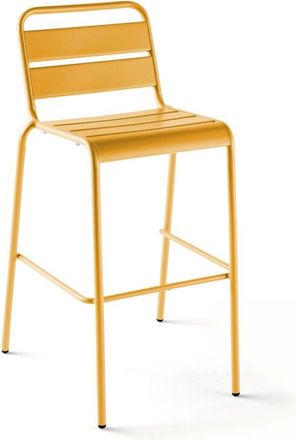 Oviala Poltrona alta da giardino in metallo giallo - Palavas