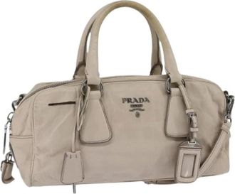 Prada Pre-owned Handbags, female, Beige, Size: ONE SIZE Pre-owned Vintage Handbag