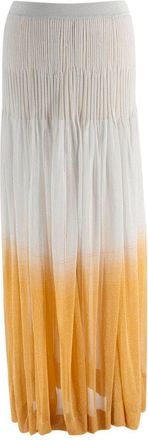 Missoni Metallic Pleated Ombre Maxi Skirt Size S
