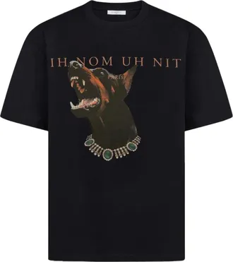 Ih Nom Uh Nit IH NOM UH Nit, Tops, Heren, Zwart, XS, Katoen, New Dobermann Print T-Shirt