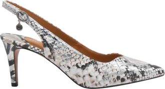 J. Rene&eacute; Womens Belamie Pump In Cream/black/silver Snake Print
