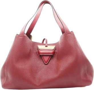 Loewe Pre-owned Shoulder Bags, female, Red, Size: ONE SIZE Pre-owned Barcelon Leather Handbag