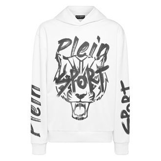 Plein Sport Heren, Sweatshirts & Hoodies, Wit, Maat: XL Katoen