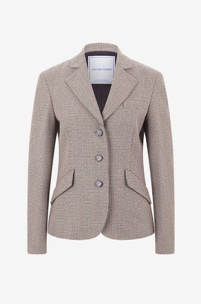 Jacob Cohen Einreihiger Hahnentritt-Blazer aus Wolle