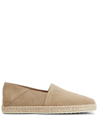 Tod's logo-embossed leather espadrilles - Neutrals
