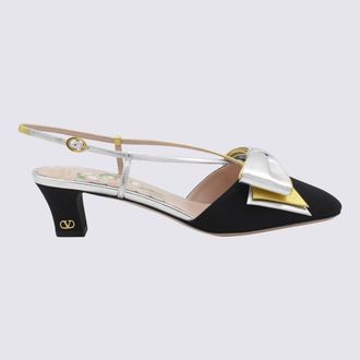Valentino Garavani Black And Gold Pumps