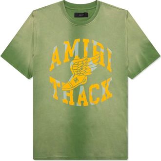 Amiri Track logo-print cotton T-shirt - men - Cotton - XXXL - Green
