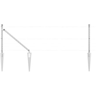 vidaXL Vidaxl - Fence Post 26 pcs Silver 3.2 x 3.2 x 100 cm Steel