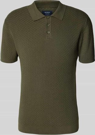 Mc Neal Strickpolo mit kurzer Knopfleiste in Oliv, Größe XXXL