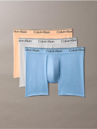 Calvin Klein Mens Microfiber Stretch 3-Pack Boxer Brief - Multi - XL