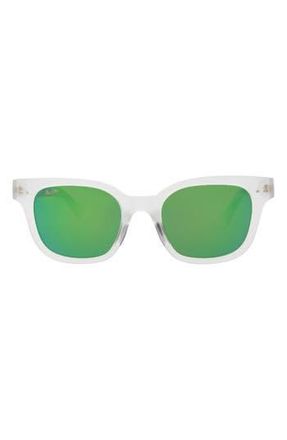 Maui Jim 50mm MAUIGreen Polarized Square Sunglasses in Crystal Crystal Green at Nordstrom Rack