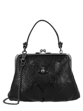 Vivienne Westwood Textured Snakeskin Pattern Clasp Shoulder Bag