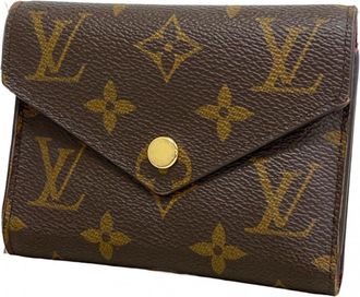 Louis Vuitton Brown Fuchsia Wallet (Tri-Fold) (Pre-Owned)