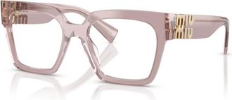 Miu Miu MU 04Uv Eyeglasses - Dames - Brillen - Paars - 50 MM - Leer - Accessoires