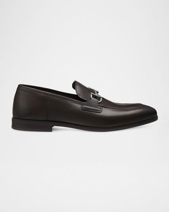 Stuart Weitzman Men & apos;s Simon Leather Twist Bit Loafers