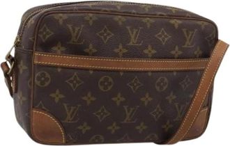 Louis Vuitton Pre-owned Monogram Canvas Shoulder Bag - Dames - Vintage Schoudertas - Bruin - ONE Size - Leer - Vintage