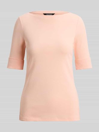 Lauren Ralph Lauren Slim Fit T-Shirt aus reiner Baumwolle in Koralle, Gr&ouml;&szlig;e XXL