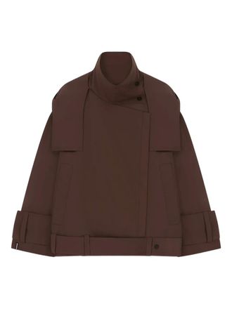 &Aacute;eron Giacca asimmetrica con zip - Marrone