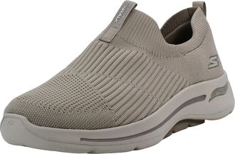 Skechers Womens Go Walk Arch Fit Iconic Sneaker, Taupe, 6.5 UK Wide
