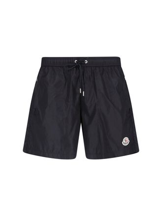 Moncler Pantaloncini Da Mare Logo