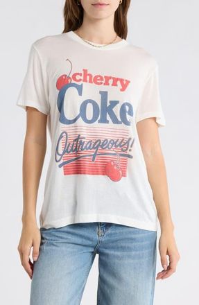 Junk Food Outrageous Cherry Coke T-Shirt in Vintage White at Nordstrom, Size X-Small
