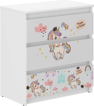 OEM C&oacute;moda Infantil R-3 Unicornio Arco&iacute;ris