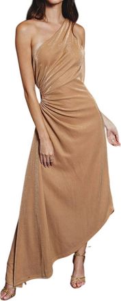 Dress Forum Pearlie Midi Dress In Camel/gold