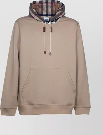 Burberry cotton blend hooded sweatshirt