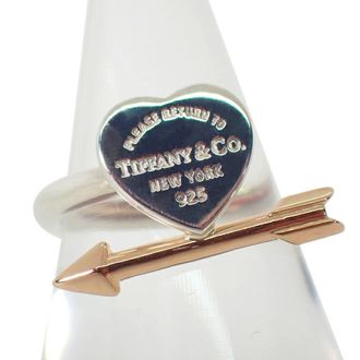 Tiffany & Co. Pink Gold (18K) Sterling Silver 925 Band Ring (Pre-Owned)