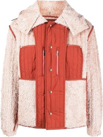 Craig Green Reversible Fluffy hooded jacket - men - Polyester/Nylon - M - Red