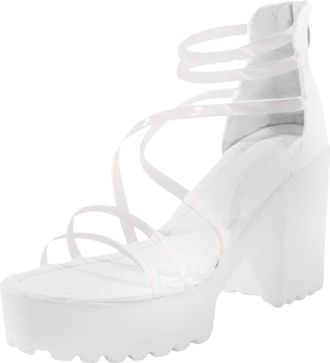 Generic Platform Sandals for Women, Beach Shoes, Womens Elegant, Platform Non-Slip Block Heel, Lace-Up Shoes, Buckle Strap, Shoes, Heels, Waterproof, with Zip