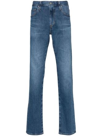 AG - Adriano Goldschmied Tellis Straight-Leg-Jeans mit Logo-Patch - Blau