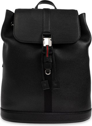 Gucci large web-detail backpack - Black
