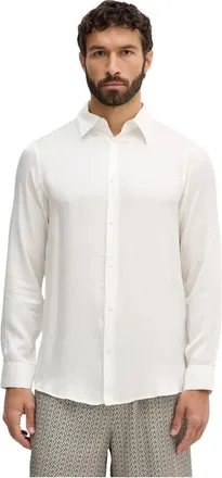 A|X Armani Exchange Heren, Overhemden, Wit, Maat: L Viscose