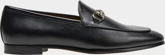 Gucci Jordaan Leather Horsebit Loafers