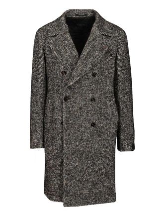 Tagliatore Double-Breasted Coat Coats Grey