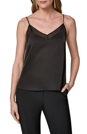 DKNY Mesh Trim Camisole in Black at Nordstrom, Size X-Small