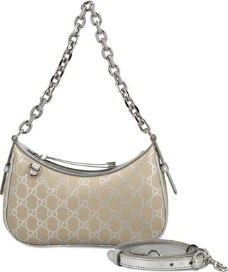 Gucci GG Emblem kleine schoudertas - Beige