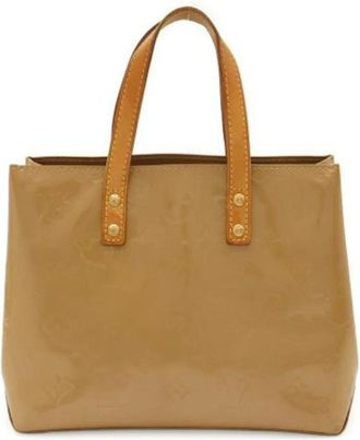 Louis Vuitton Pre-owned Enamel Leather Tote Bag - Dames - Vintage Shopper - Beige - ONE Size - Leer - Vintage