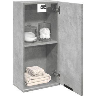 vidaXL Mobile da Bagno a Parete Grigio Cemento 32x20x67 cm - Vidaxl