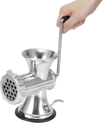 OEM Picadora De Carne De Aluminio Picadora De Carne Manual De Cocina Con Base De Succi&oacute;n Picadora De Carne Para Hacer Salchichas, Relleno De Carne, 17x17x