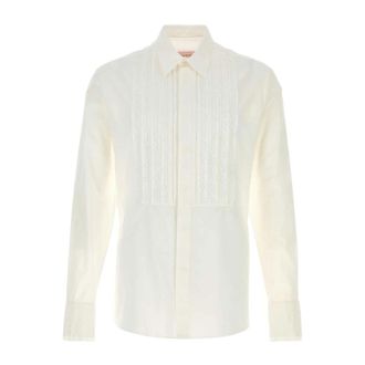Valentino Garavani Formal Shirts, male, White, Size: XL Cotton Shirt