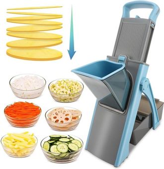 OEM Mandolina De Cocina, Cortador De Verduras Multifuncional, Picadora Manual, Cortador De Patatas De Grosor Ajustable - Juliana, Rebanadora, Tiras, Dados