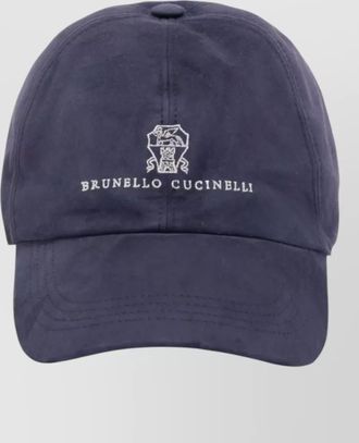 Brunello Cucinelli visor cap chu16 curved brim design