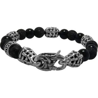 Samuel B. Lava & Onyx Beaded Bracelet in Black at Nordstrom Rack