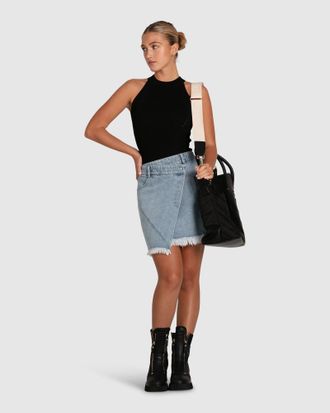 Belle & Bloom Dance With Me Denim Mini Skirt