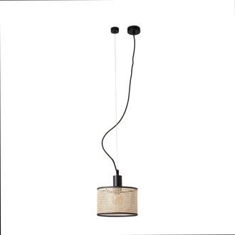 Faro Barcelona Mambo L&aacute;mpara Colgante Negra/rat&aacute;n &Oslash;210 64314-47