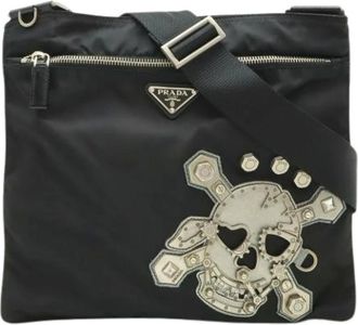 Prada Pre-owned Cross Body Bags, female, Black, Size: ONE SIZE Pre-owned Vintage Shoulder Bag