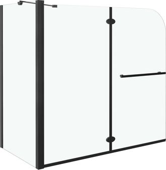 vidaXL Vidaxl - Mampara De Ducha Plegable Esg Negra 120x68x130 Cm