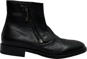 Etro Etro Pre-owned Womens Ankle Boots in Black Leather - Green - Size EU 39